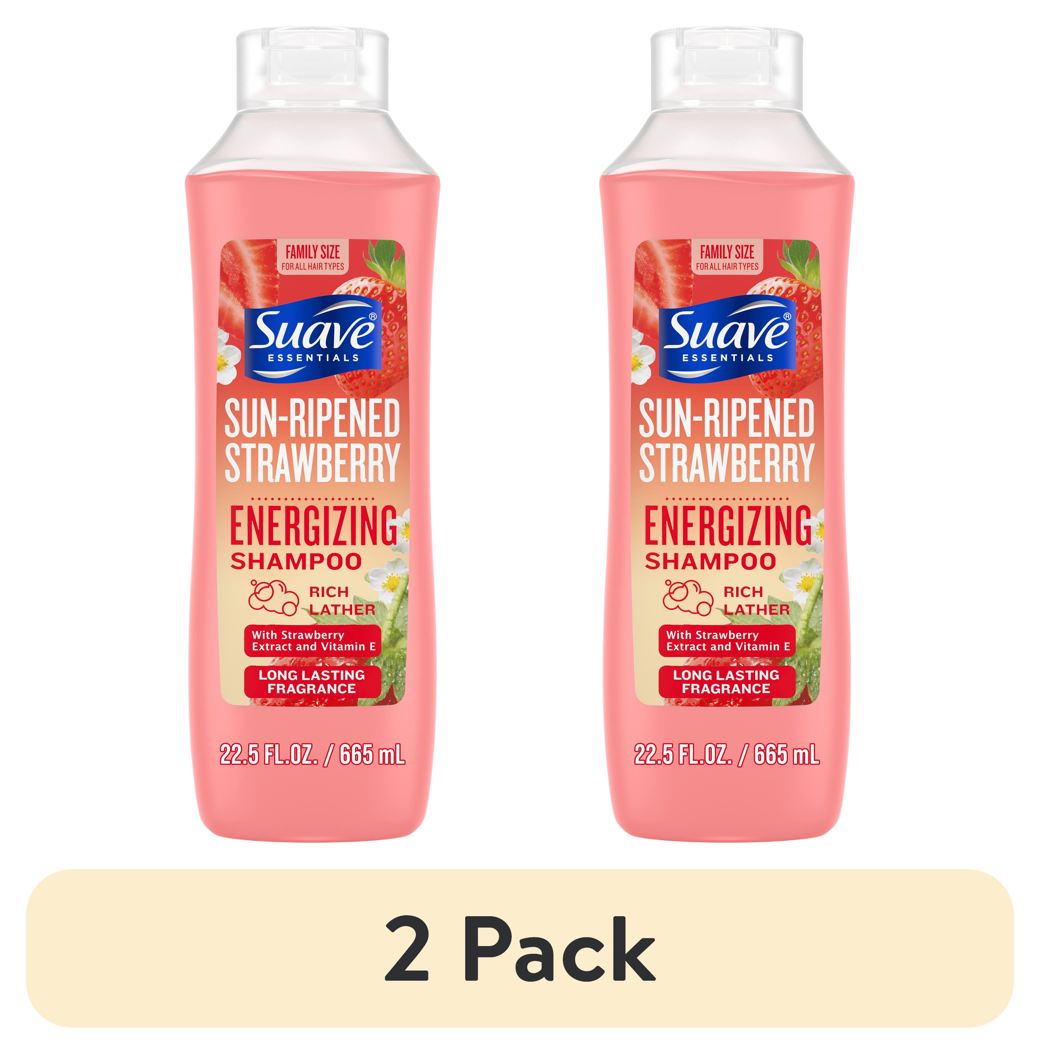 (2 pack) Suave Essentials Energizing Shampoo, Sun-Ripened Strawberry, 22.5 fl oz