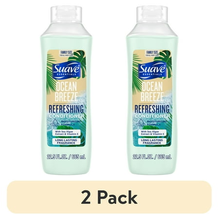 (2 pack) Suave Essentials Ocean Breeze Long Lasting Fragrance Refreshing Conditioner 22.5 oz