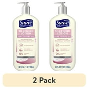 (2 pack) Suave Skin Solutions Silkening Body Lotion for Dry Skin with Baby Oil, All Skin Types, 32 oz