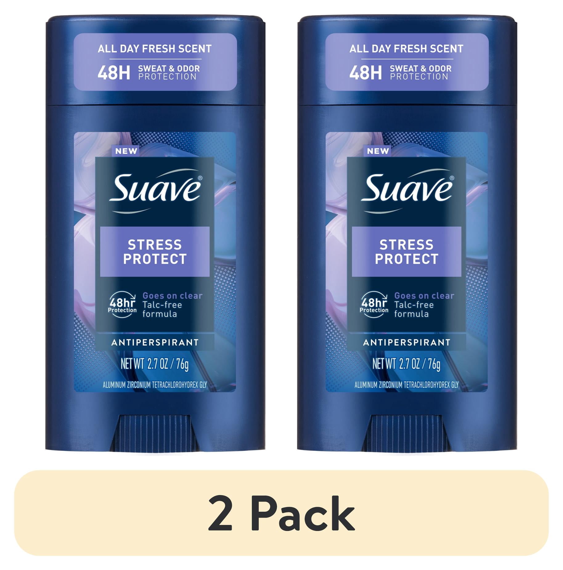(2 pack) Suave Stress Protect Men’s Antiperspirant Deodorant, Lavender & Cedarwood Scent, 48-Hour Protection, 2.7 oz