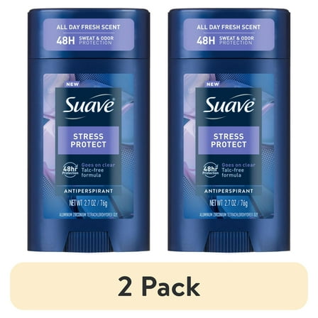 Suave Stress Protect Men’s Antiperspirant Deodorant, Lavender & Cedarwood Scent, 48-Hour Protection, 2.7 oz