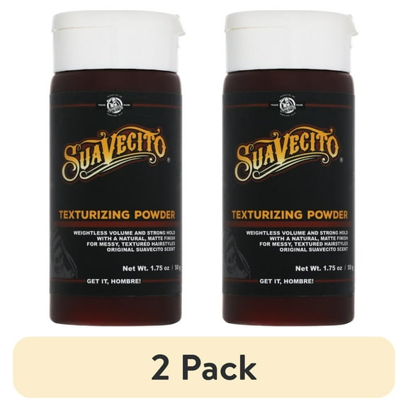 (2 pack) Suavecito Texturizing Hair Styling Powder, for All Hair Types, with Strong Hold, 1.75 oz