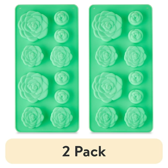 (2 pack) 10-Cavity Succulent Silicone Mold, by Way To Celebrate
