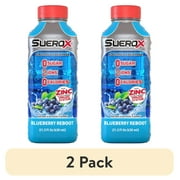 (2 pack) SueroX Sugar-Free Electrolyte Drink, Blueberry Reboot, 21 oz Bottle, 1 Count