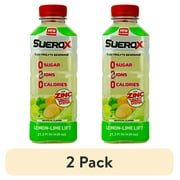 (2 pack) SueroX Zero Sugar Electrolyte Drink for Hydration & Recovery, Lemon-Lime Lift, 21.3 fl oz, 1 Count