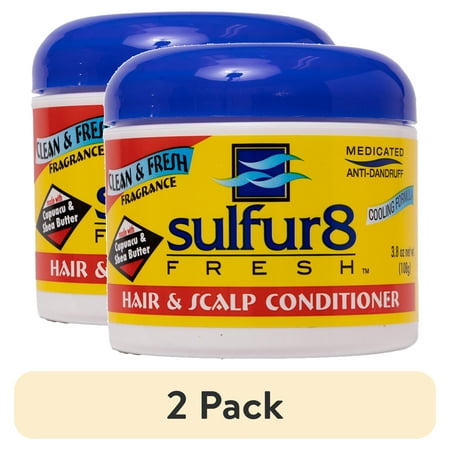(2 pack) Sulfur8 Fresh Moisturizing Dandruff Relief Deep Conditioner, 3.8 oz, Jar, Moisturizing