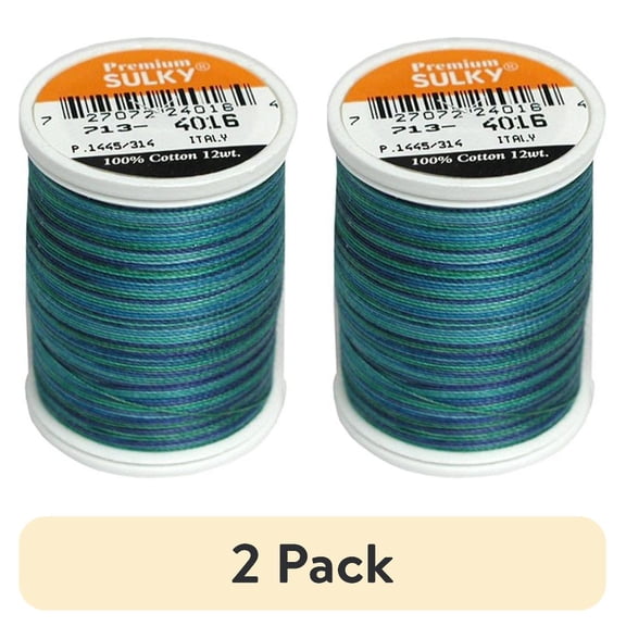 (2 pack) Sulky Blendables Thread 12wt 330yd Peacock Plume