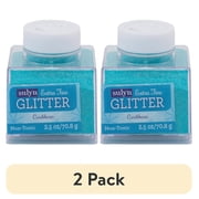 (2 pack) Sulyn Extra Fine Glitter for Crafts, Caribbean Blue, 2.5 oz
