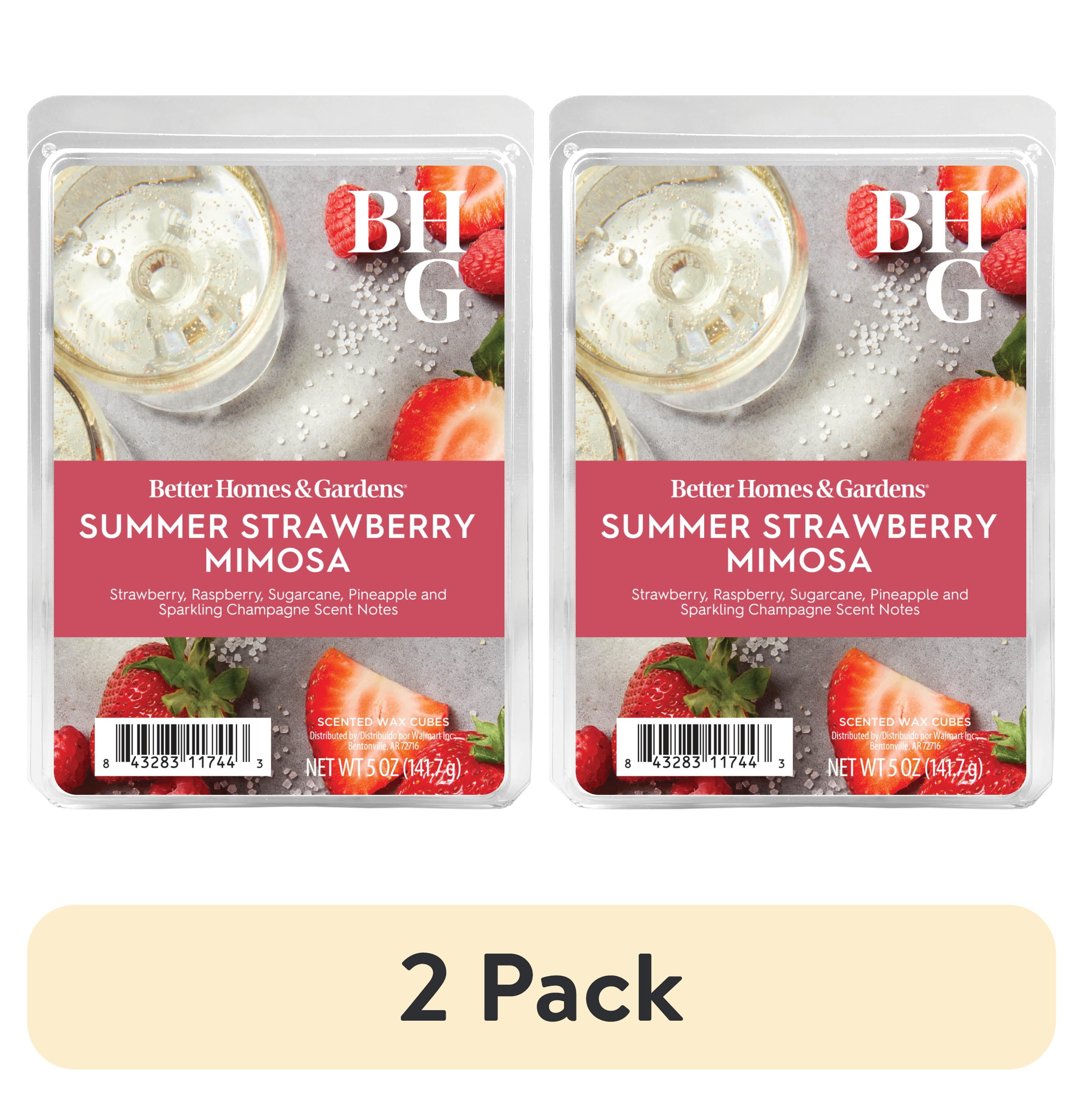 (2 pack) Summer Strawberry Mimosa Scented Wax Melts, Better Homes & Gardens, 5 oz (Value Size)