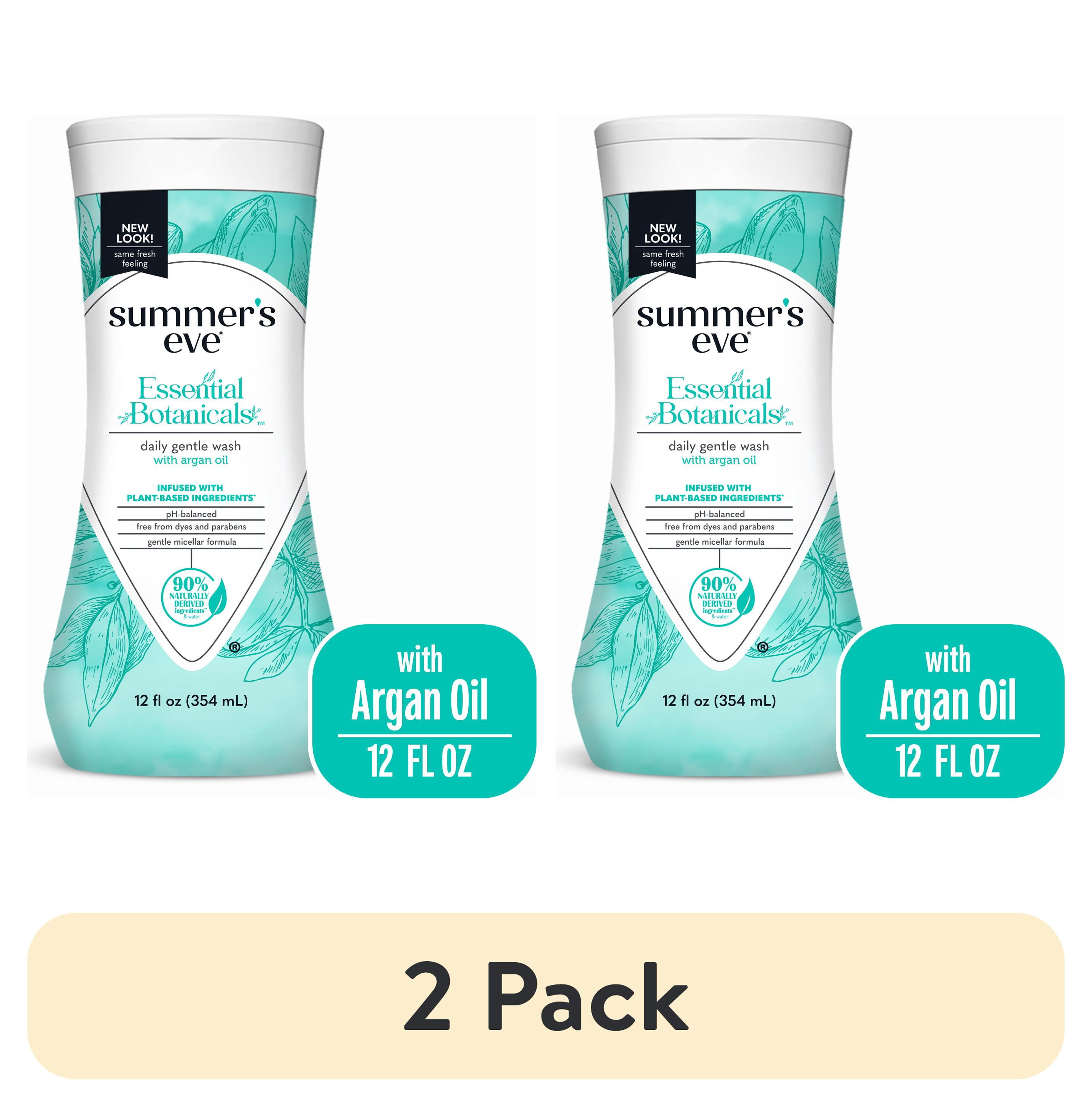 (2 pack) Summer’s Eve Essential Botanicals with Argan Oil Feminine Wash, 12 fl oz