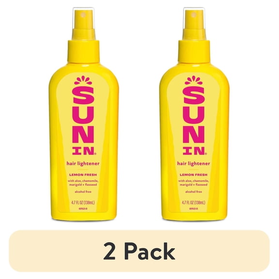 (2 pack) Sun In Hair Lightener Shine Enhancing Spray, Lemon, Unisex, 4.7 oz