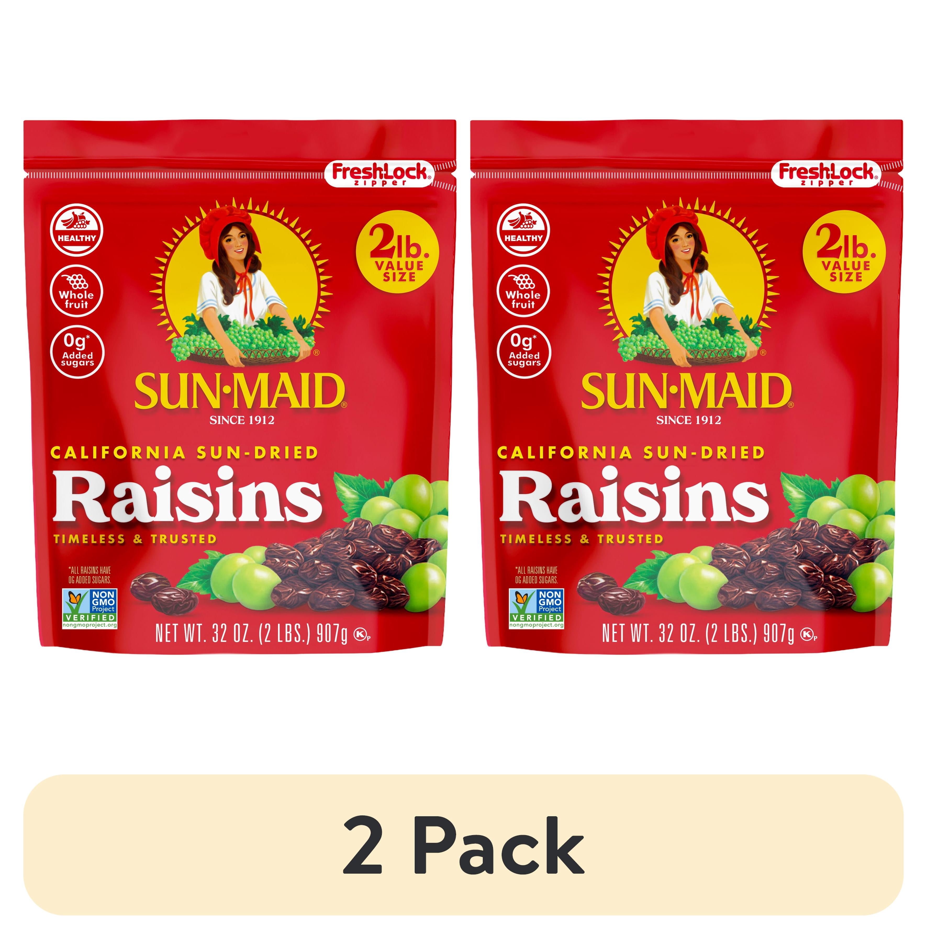 (2 pack) Sun-Maid® California Sun-Dried Raisins 32oz Resealable Stand-Up Bag