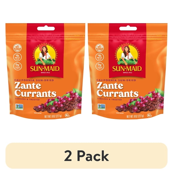 (2 pack) Sun-Maid® Zante Currants 8oz Resealable Stand-Up Zipper Bag