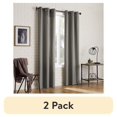 thumbnail image 1 of (2 pack) Sun Zero Arlo 2-Piece Textured Thermal Insulated Room Darkening Grommet Curtain Panel Pair, Gray, 40"W x 63"L, 1 of 8