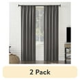 thumbnail image 1 of (2 pack) Sun Zero Avery 100% Blackout Rod Pocket Single Curtain Panel, Gray, 40"W x 63"L, 1 of 10