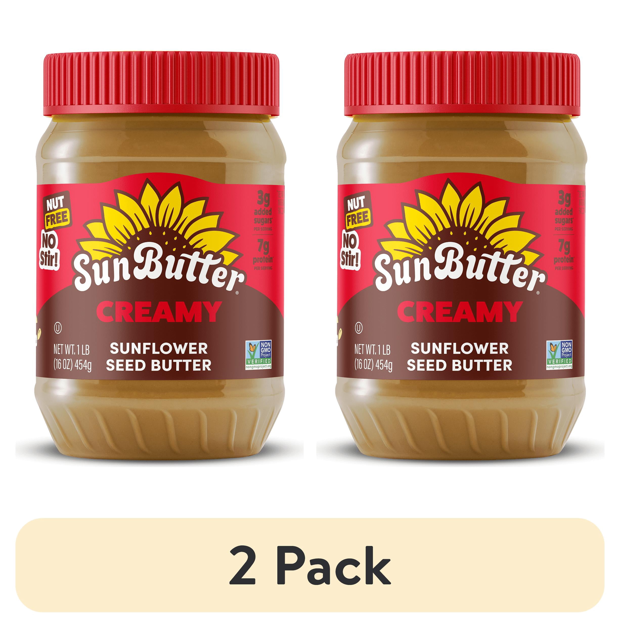 (2 pack) SunButter Creamy Sunflower Seed Butter 16 oz Jar