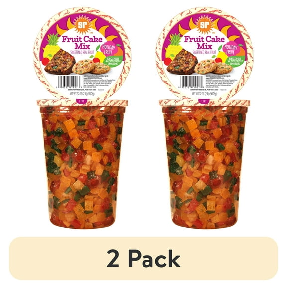(2 pack) Sunripe Candied Fruit Cake Mix, 32 oz