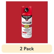 2 pack Sunrise Red, Rust-Oleum Stops Rust Custom Sprays 5 in 1 Gloss Spray Paint-376899, 12 oz