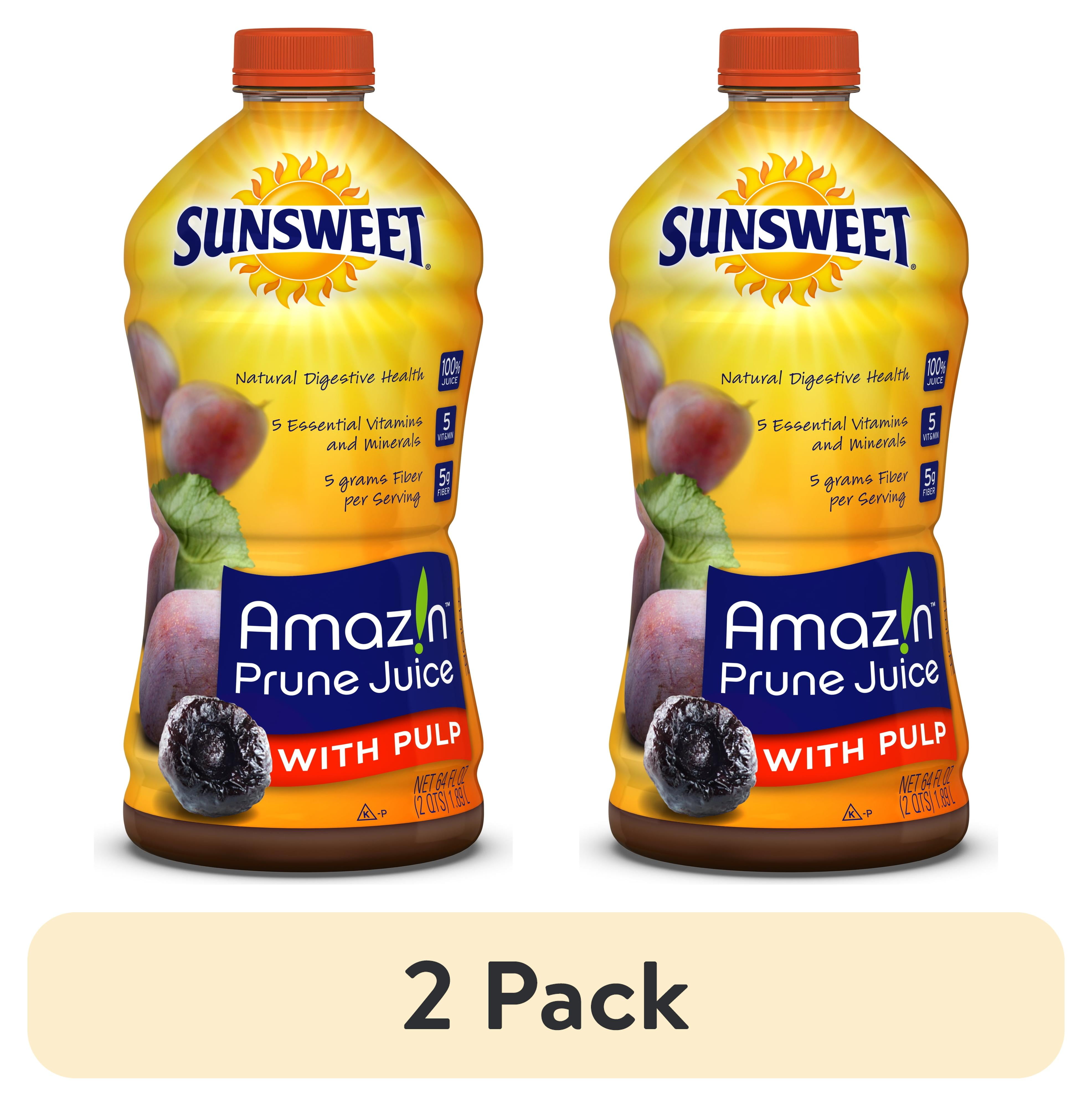 Sunsweet Amazin Prune Juice with Pulp, 64 Fl Oz, 5g Fiber per 8oz