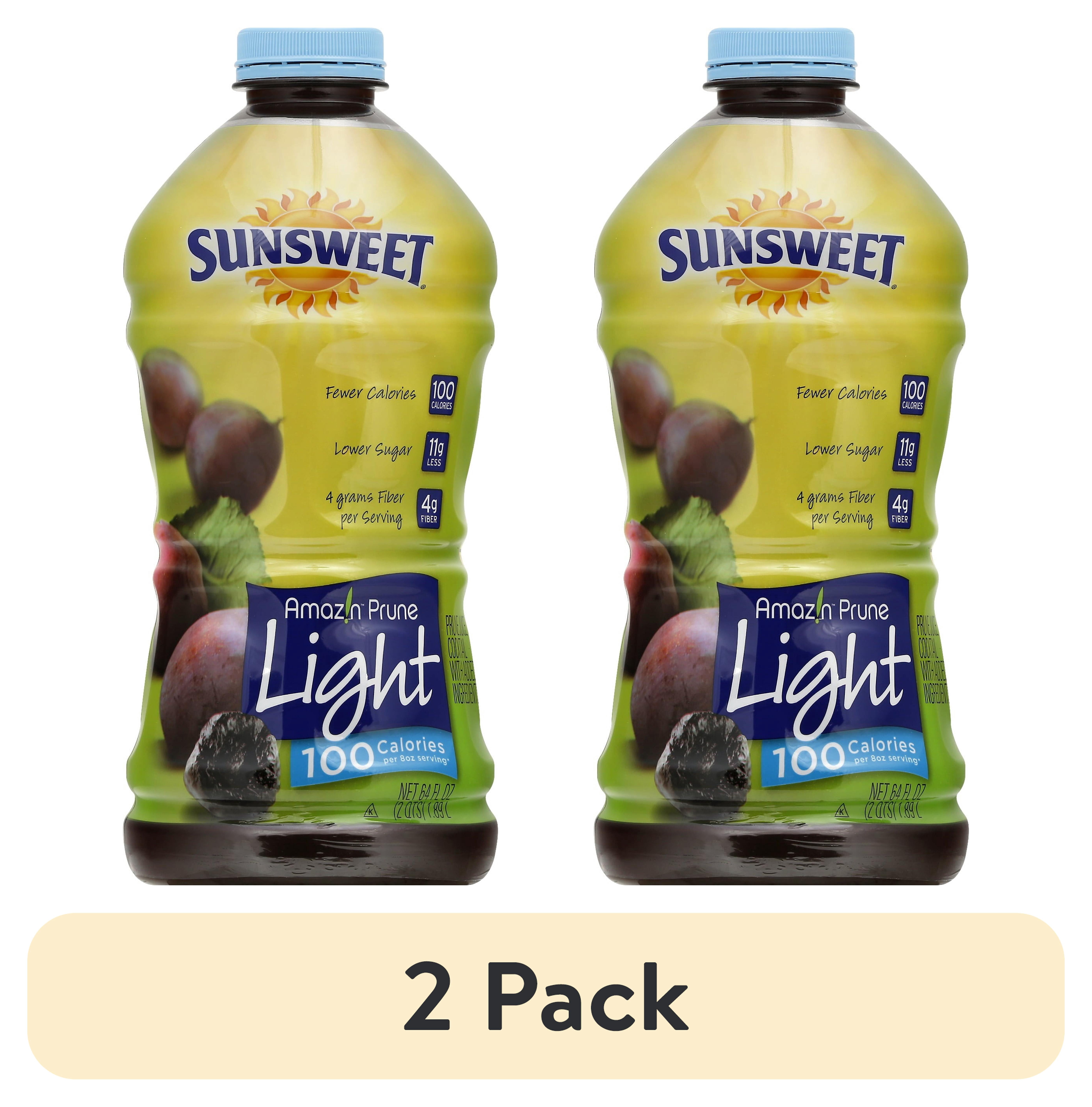 Sunsweet AmazIn Prune Juice Light - High Fiber, Low Fat, No Added Sugar - 64 Oz Juice, 1 Count