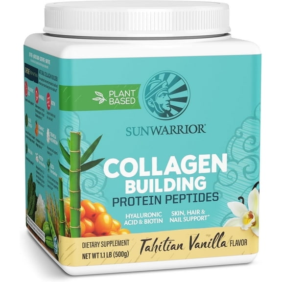(2 pack) Sunwarrior Vegan Collagen Vanilla Protein Powder with Biotin & Hyaluronic Acid 20 Servings