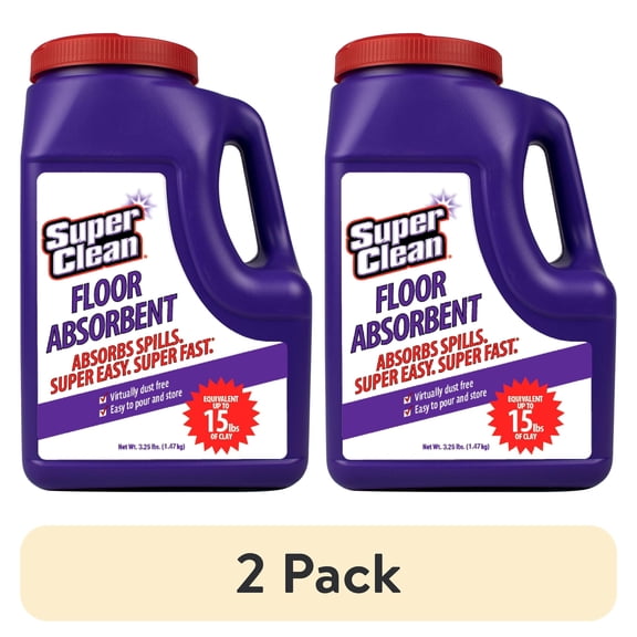 (2 pack) Super Clean Absorbs and Cleans Household Spills on Floor Cleaners, 52 Ounce