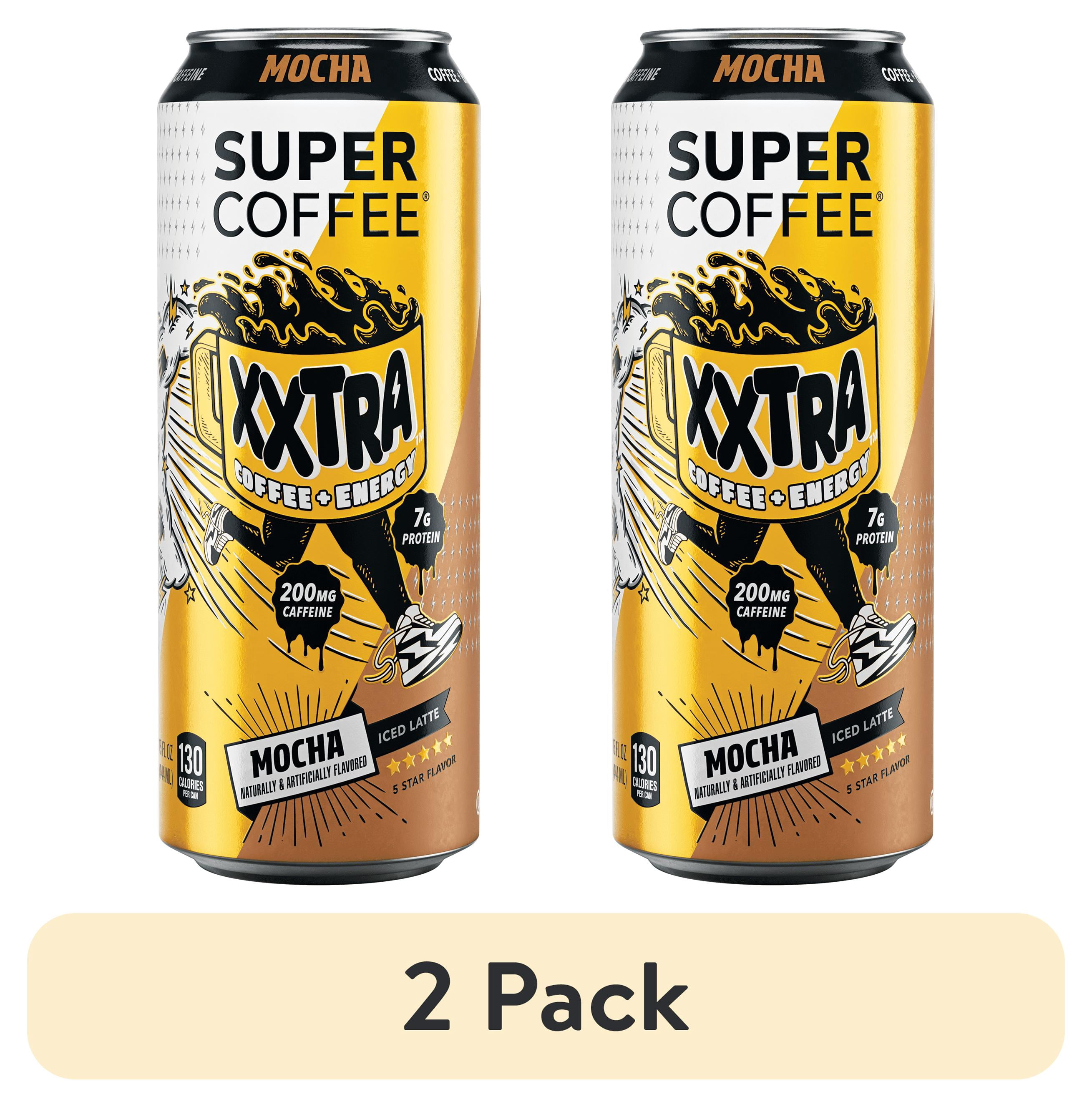 (2 pack) Super Coffee XXTRA Mocha Iced Coffee Bottle, 15 fl oz