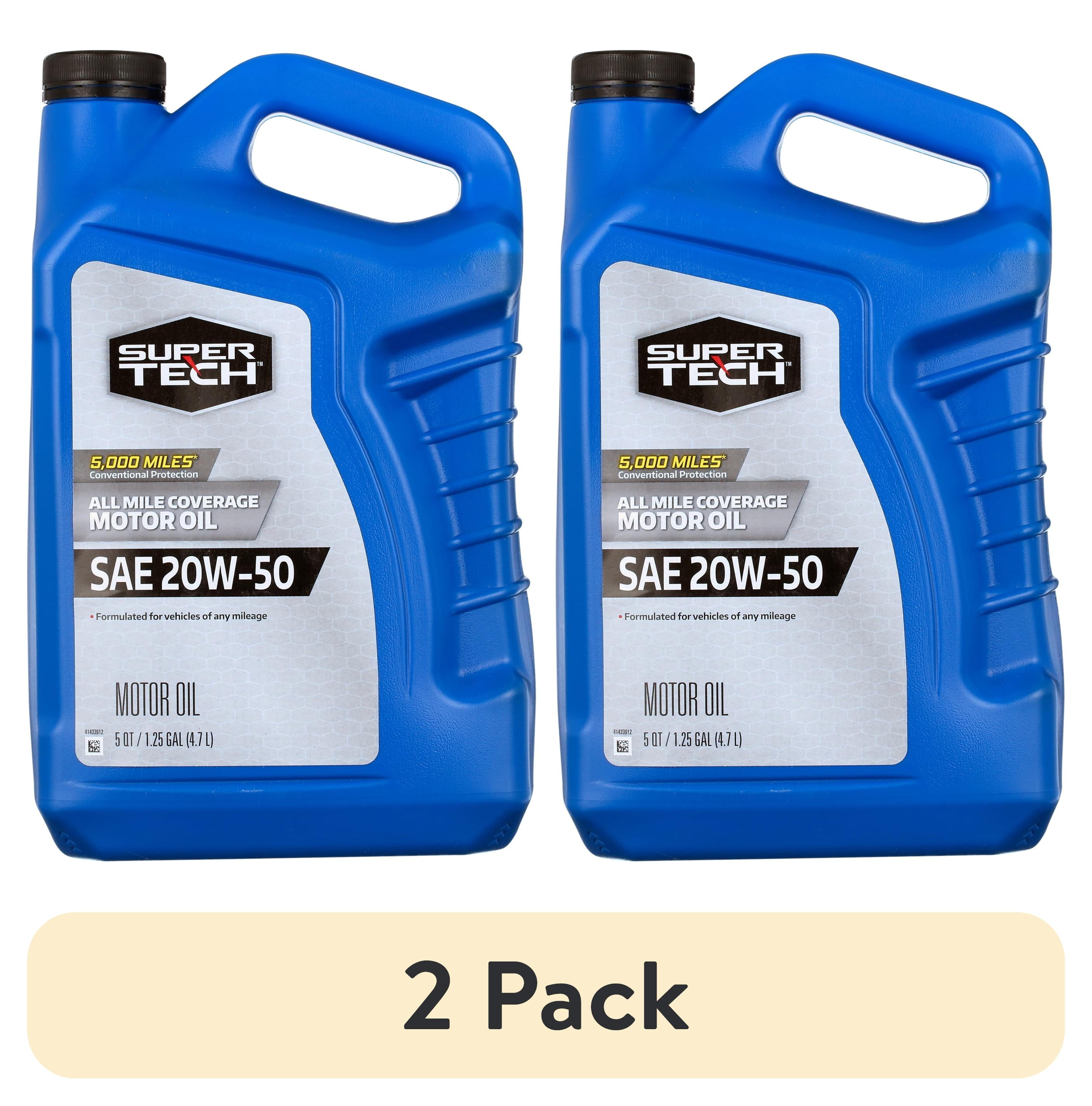 2 pack) Super Tech All Mileage Synthetic Blend Motor Oil SAE 20W