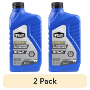(2 pack) Super Tech All Mileage Synthetic Blend Motor Oil SAE 5W-30, 1 Quart