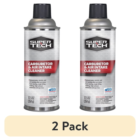 (2 pack) Super Tech Carburetor and Air Intake Cleaner, 12.5 oz