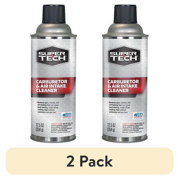 (2 pack) Super Tech Carburetor and Air Intake Cleaner, 12.5 oz
