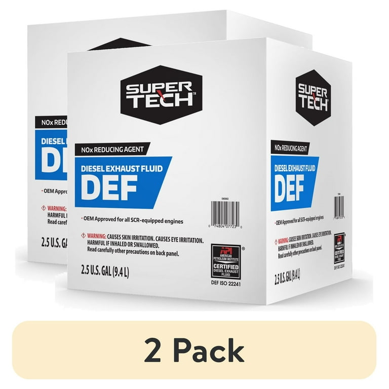 2 pack) Super Tech DEF 2.5 Gallon - for Diesel Fuel Vehicles with
