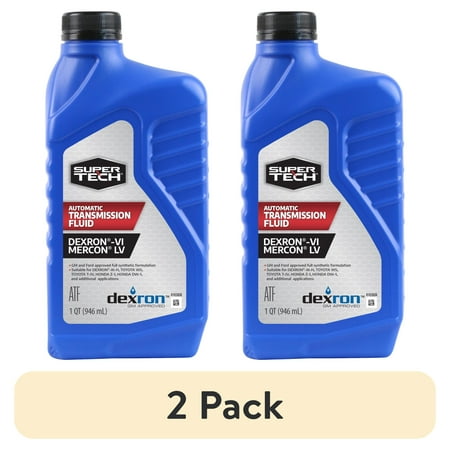 (2 pack) Super Tech Dexron VI/Mercon LV Full Synthetic Automatic Transmission Fluid for Cars & Trucks, 1 Quart
