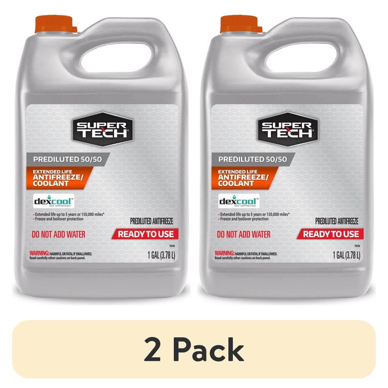2 pack) Super Tech Dex-Cool™ Prediluted 50/50 Antifreeze/Coolant