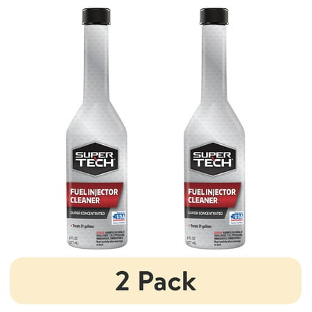 (2 pack) Super Tech Fuel Injector Cleaner Automotive Additive, 6 fl oz