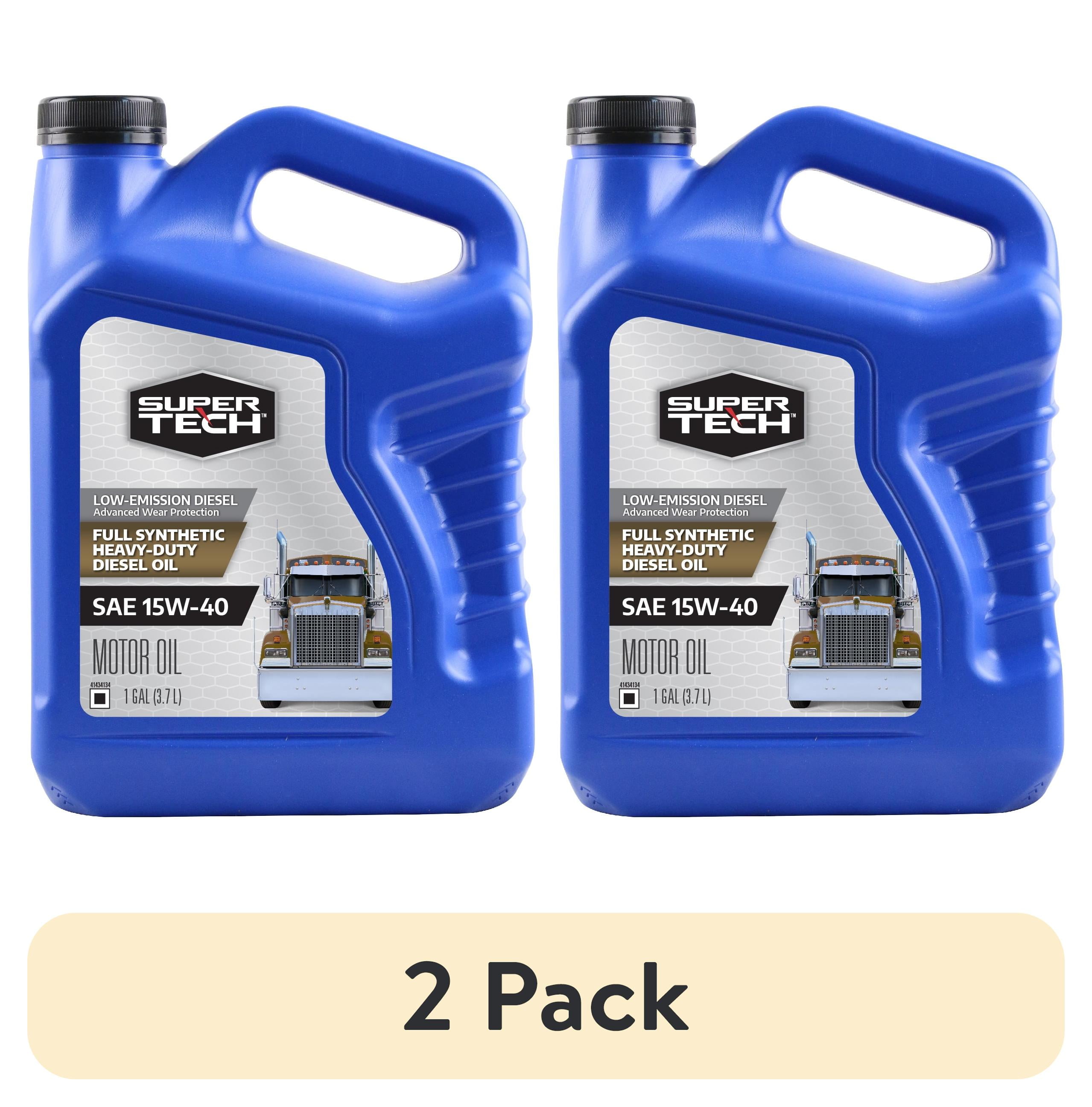 2 pack) Super Tech Full Synthetic Heavy Duty SAE 15W-40 Motor Oil