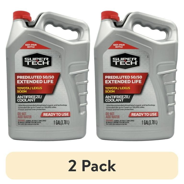 2 pack) Super Tech OE Red Antifreeze Prediluted 50/50 - Walmart.com