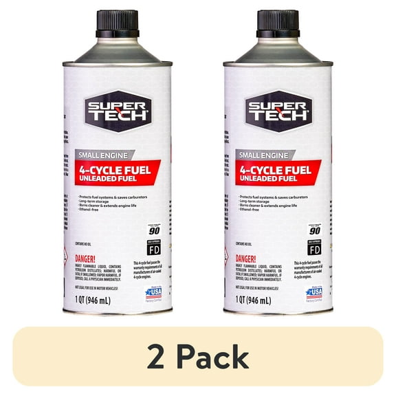 (2 pack) Super Tech Outdoor Power Equipment 4-Cycle Ethanol-Free Small Engine Fuel 32 oz Container (1 Pack)
