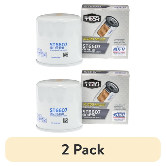 (2 pack) Super Tech ST6607 10K Mile Spin-On Motor Oil Filter Fits Honda and Infiniti Vehicles Fits select: 1998-2023 NISSAN ALTIMA, 2002-2023 HONDA CR-V