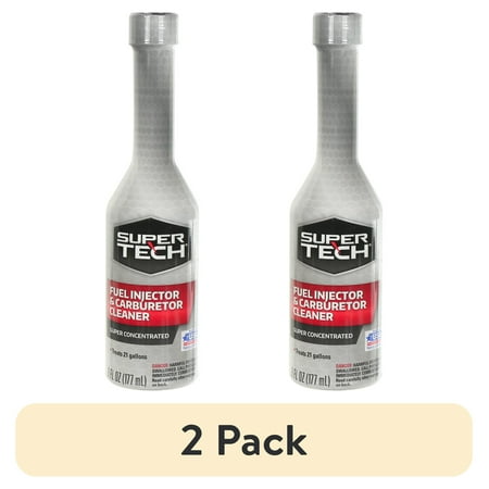 (2 pack) Super Tech Super Concentrated Fuel Injector and Carburetor Cleaner, 6 fl Oz, 1 Count