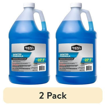 (2 pack) Super Tech Windshield Washer Fluid Winter -20F Formula, 1 Gallon
