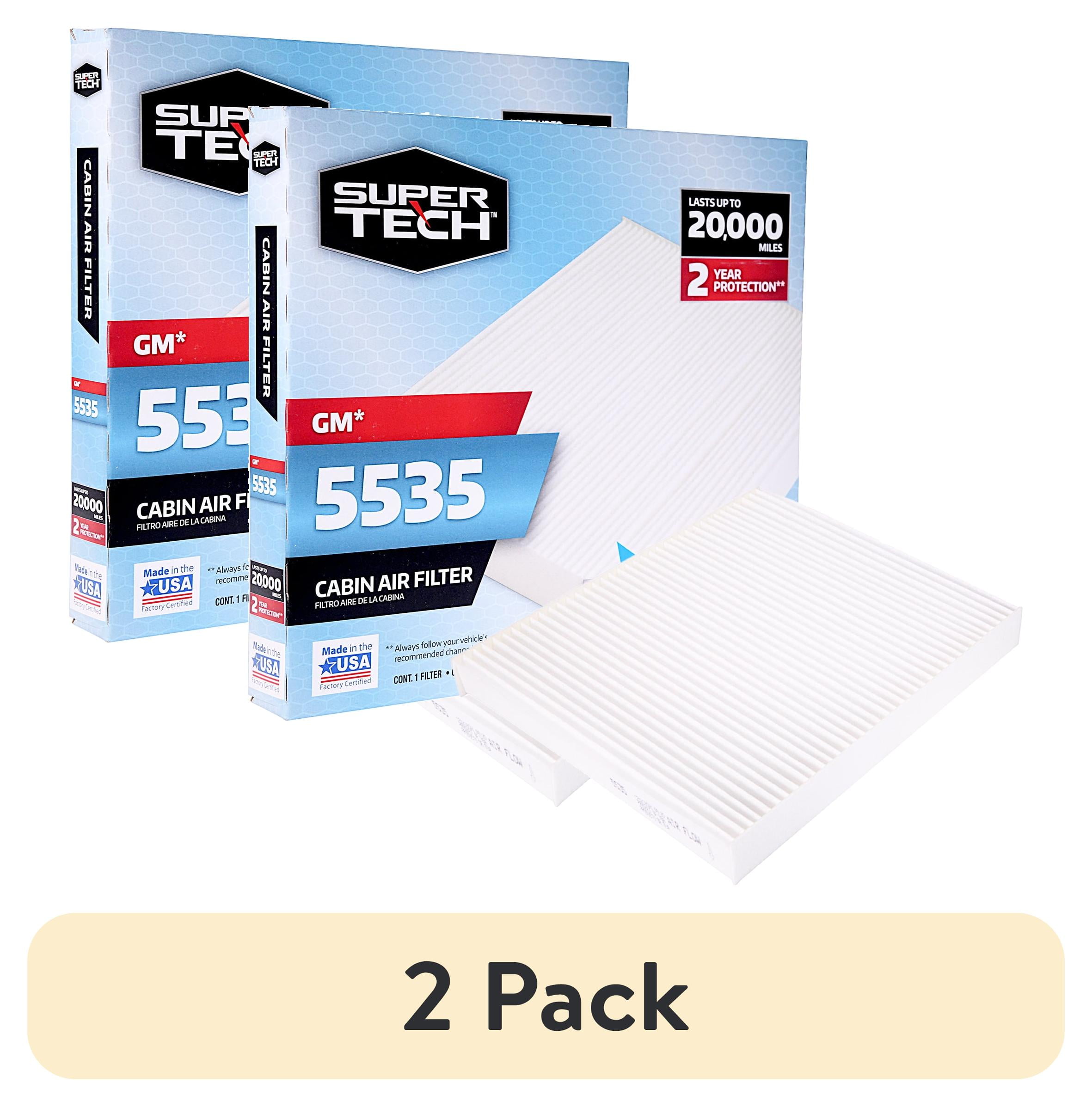 (2 pack) SuperTech Cabin Air Filter 5535, Replacement Air/Dust Filter