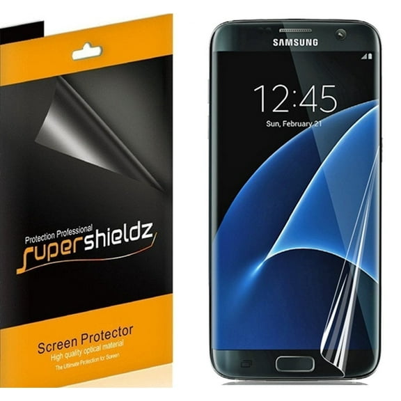 [2-pack] Supershieldz for Samsung Galaxy S7 Edge Screen Protector [Full Screen Coverage] Anti-Bubble High Definition (HD) Clear Shield