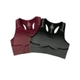 thumbnail image 1 of 2-pack Supportive Sports Bras for Women Running Padded Compression Sports Bra Racerback Workout Tops Plus Size, 1 of 8