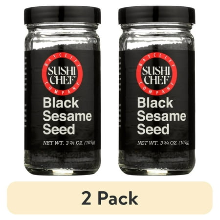 Sushi Chef, Black Sesame Seeds (Whole), 3.75 oz (107g), Pantry Staple