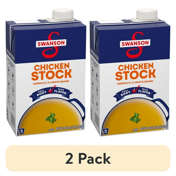 (2 pack) Swanson Chicken Stock, 48 oz Carton