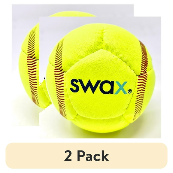 (2 pack) Swax Training Softball – Single Ball, Regulation Size & Weight, Soft Impact Practice Ball for Indoor/Outdoor Use, Ages 6+