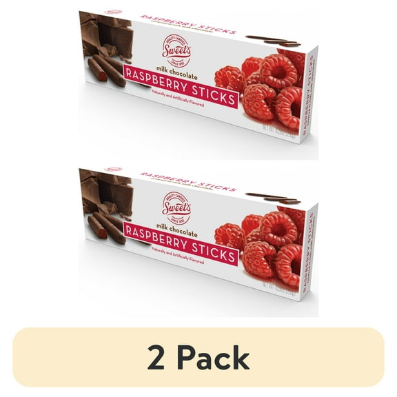 (2 pack) Sweet Candy Sweets Raspberry Sticks, 10.5 oz