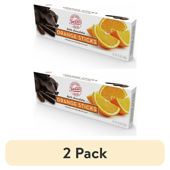 (2 pack) Sweet's Dark Chocolate Orange Sticks, 10.5 oz