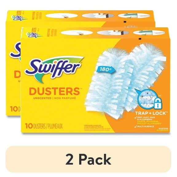 (2 pack) Swiffer Dusters Multi-Surface Refills, Unscented, 10 Count Dusters